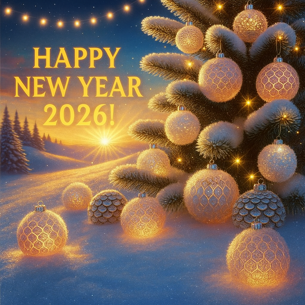 Festive background with snow